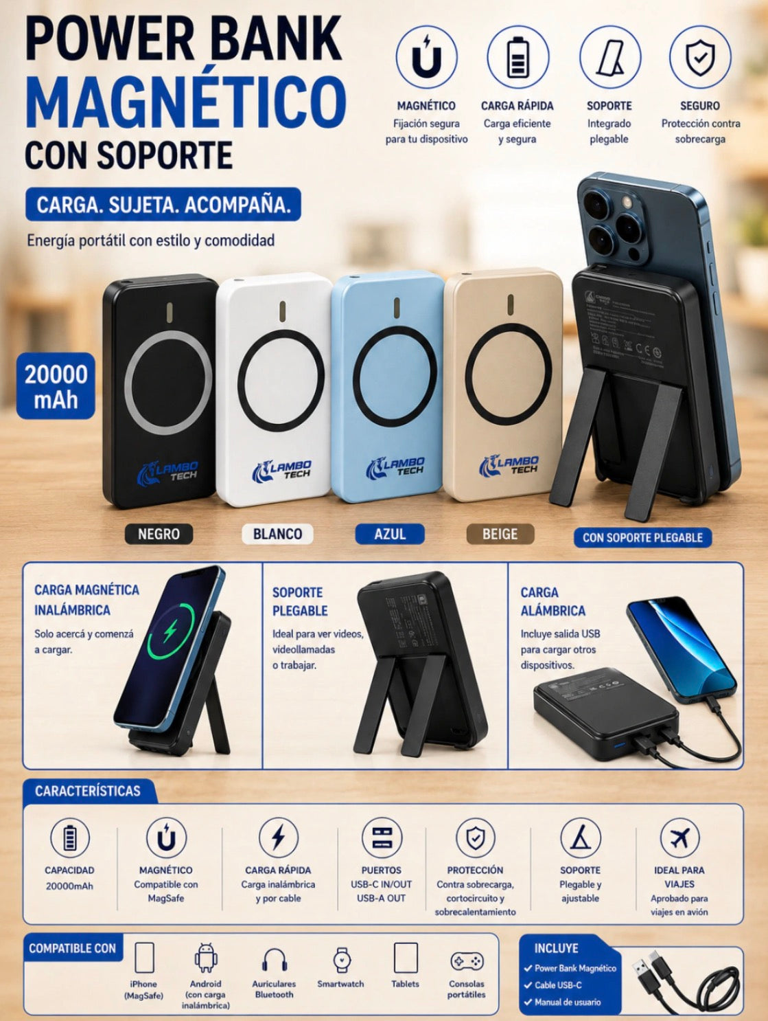 Power banck Magnético